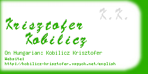 krisztofer kobilicz business card